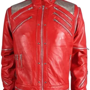 Michael Jackson Beat It Red Leather Jacket