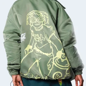Video Game Jet Set Radio Green Satin Jacket