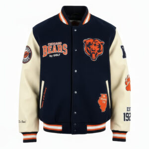 NFL 2025 Chicago Bears Unisex Wool Letterman Varsity Jacket